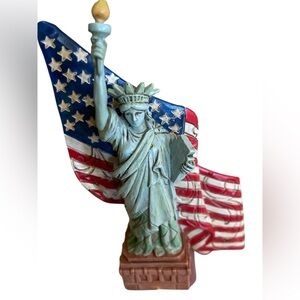 Statue of Liberty Figurine with American Flag by enesco